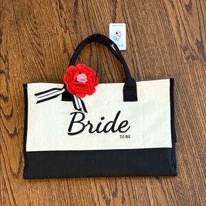 Black and White Bride To Be Tote Bag